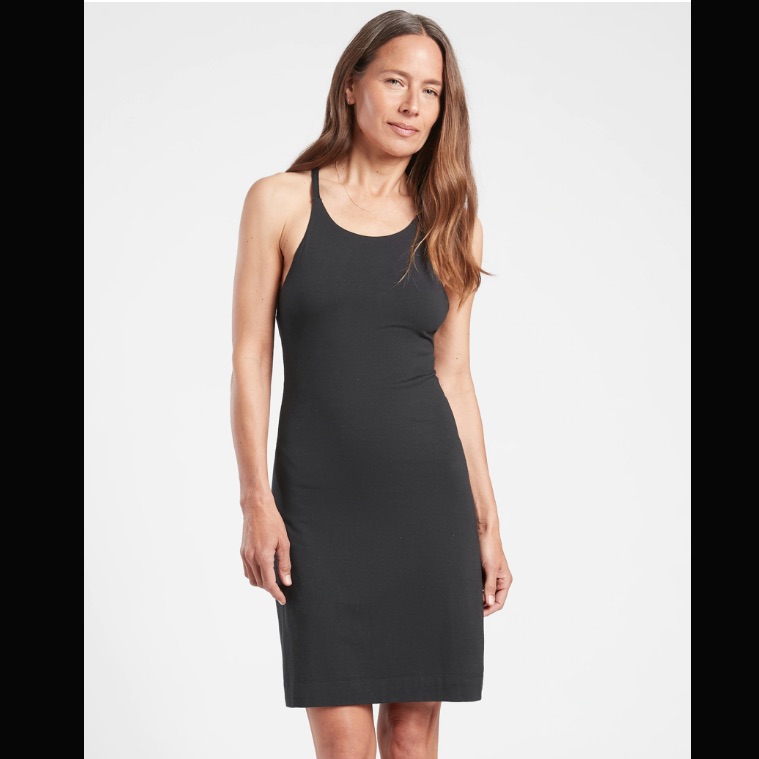 Nwt Athleta Havana Reversible Dress | Black/ Mountain Olive